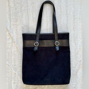 GIVENCHY Parfums Black Faux Suede Tote Bag Purse